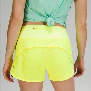 Lululemon NWT Speed Up Mid-Rise Short 4" Highlight Yellow